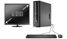 HP OR DELL Desktop PC 4GB 160GB HDD 19" LCD Monitor WiFi Windows 10 Warranty
