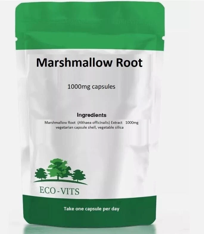 ECO-VITS Marshmallow Root 1000mg Capsules – Digestive, Respiratory & Soothing Support