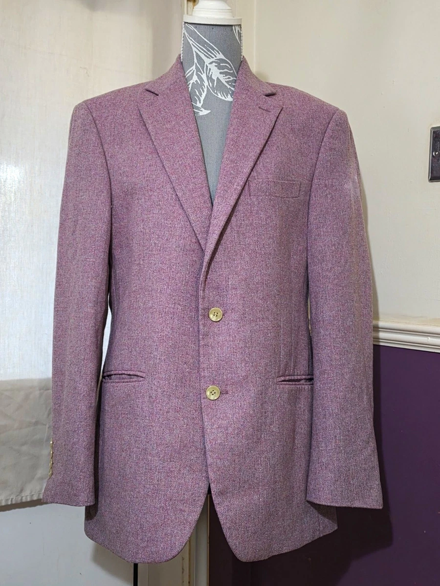 Moss Bros Men's Tailored Fit Wool Mix Jacket 42R Lilac