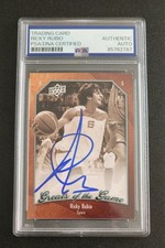 Ricky Rubio Signed 2009-10 Upper Deck Greats of the Game #44 (RC) PSA Autograph