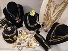 70pc Vintage/Modern Signed Costume Jewelry Monet Coro Trifari Napier Coventry