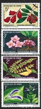 Congo People's Republic, Scott #222-225, Plants, MH