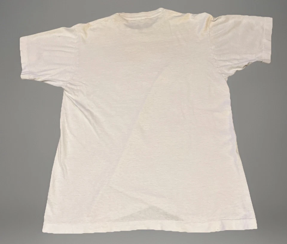 Vintage 80s Gotcha! Golf Collection Art Drawing Comic Funny Large White T-Shirt - Image 2 of 4