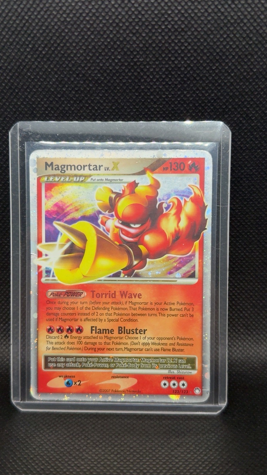 Pokemon TCG Magmortar LV.X Holo Card 123/123 Mysterious Treasures