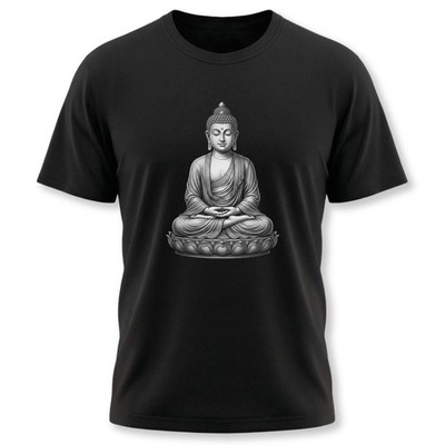 Meditating Buddha Lotus T-Shirt | Zen Spiritual Buddhist Graphic Tee Shirt