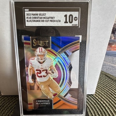 Panini Select Christian McCaffrey #145 Blue/Orange Die-Cut Prizm 8