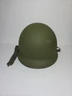 RARE MILITARY STEEL POT HELMET WITH LINER WW2 TO VIETNAM WAR LARGE SIZE