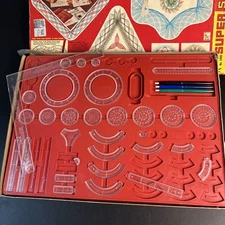Vtg 1969 Kenner's Super Spirograph Plus Shapes 2400 Drawing Set (Incomplete)