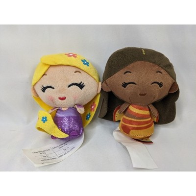 Disney Rapunzel Ariel Mini Plush 3 Inch Just Play Lot of 2 Stuffed Toy