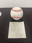 Hank Aaron Signed Baseball COA The Scoreboard