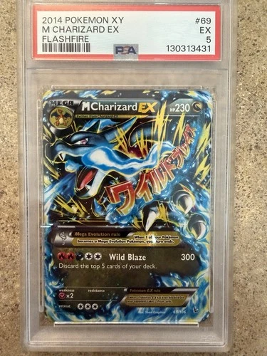 Pokémon TCG Mega-Charizard Flashfire 69 Holo Rare EX PSA 5