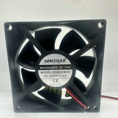 1 PCS SENSDAR fan SD8025M2S DC24V 0.20A 8025 80*25MM 2 wire cooling fan *lh