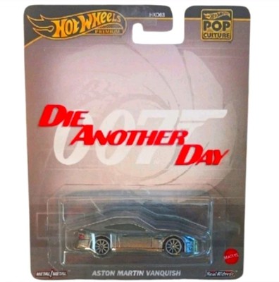 007 DIE ANOTHER DAY Aston Martin Vanquish- Hot WHeeLs Premium, 1:64, Silver.