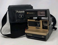 Vintage Polaroid Sun 600SE 50th Anniversary Instant Camera and bag Not Tested