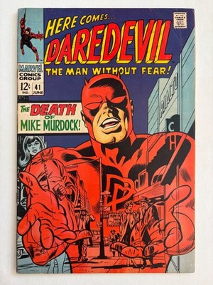 Daredevil #41 (Marvel 1968) - Death of Mike Murdock - FN+