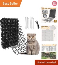 8.5x6.5 Inch Cat Scat Mat Set with 6 Ties Staples - Effective Barrier Solution