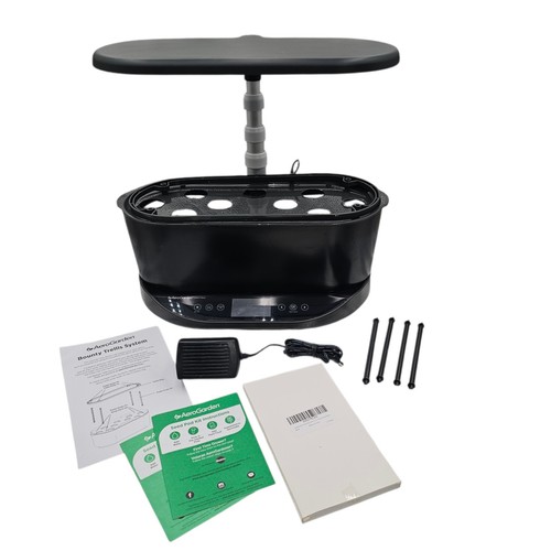 AeroGarden Bounty Basic Indoor Garden 100911-BLK w/ Extras Tested