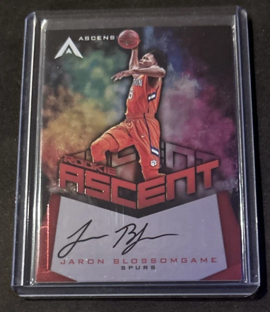 2017-18 Panini Ascension Rookie Red Ascent Auto Jaron Blossomgame #5/75 Spurs SP