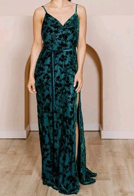 Revelry Tilley Dress 3XL Green Floral Burnout Velvet Whimsygoth Fairy Plus Size