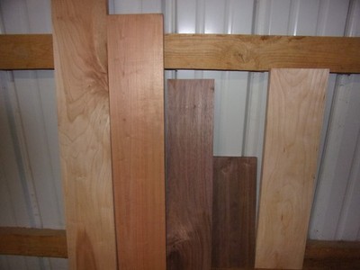 5 PC 2 PC WALNUT 3 PC CHERRY WOOD BOARDS KILN DRIED LOT A47A 3/4'' THICK FLAT