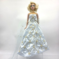 Vintage Ashton-Drake Gene Doll White Ball Gown Stand 16in Blonde 1998 Limited