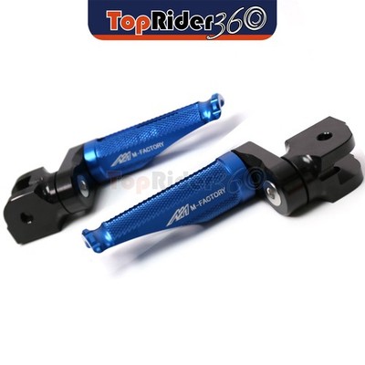 BLUE Front Foot Pegs 25mm Lower Shinobi For Harley Softail STREET BOB 18-19