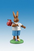 Osterhase Hasenwanderer HöHe Ca 7,5 Cm NEU Osterfigur Osterdeko Erzgebirge Holz