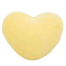 Soft Heart Plush Pillow Gift Yellow 