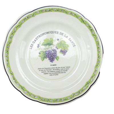 GIEN Fayence verger enchanté le raisin Teller flach 2,5x19,5 cm S-6035