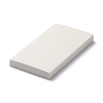 MUJI Colored notepad Grid 78 x 147 mm 160 sheets, Orange