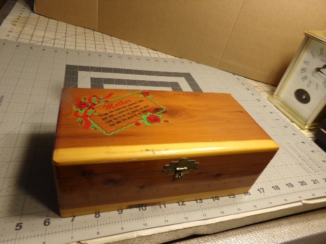 "Mother" Lake of the Ozarks Cedar Wood Box Trinket Keepsake Storage