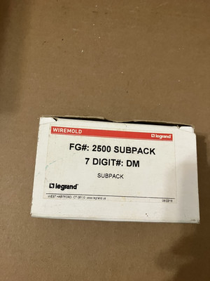 Wiremold FG#: 2500 SUBPACK 7 DIGIT#: DM