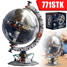 Globus Blöcke Raumfahrzeug Bausteine Spielzeug, 360° drehbares Lernspielzeug DE