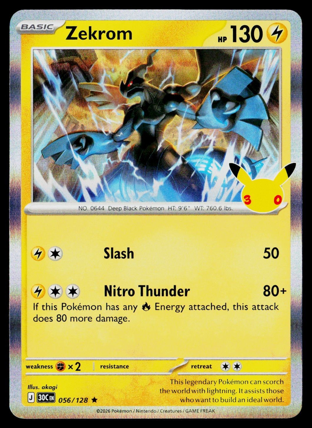 Zekrom Holofoil [30C - 056/128]LP