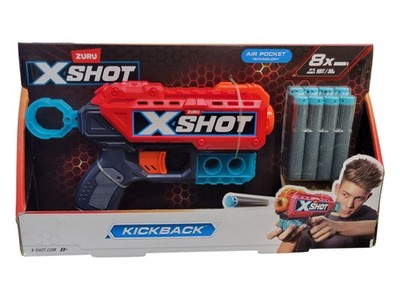 Zuru X-Shot Kickback Dart Blaster   Red   New in Box   Foam Ammo Toy Gun