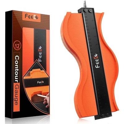 Contour Gauge (12 Inch) with Lock Profile Tool, Christmas Gifts for Men Dad Hus