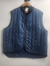 Vintage 80s Sears Work Outerwear Puffer Quilted Vest Blue Size XX-Large True Vtg