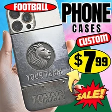 Football Lover Gift, Personalized iPhone & Samsung Case, Game Day Phone Cover
