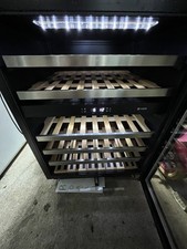 Caple Undercounter Dual Zone  Black Wine Cooler/Fridge 60cm Glass Wi6129