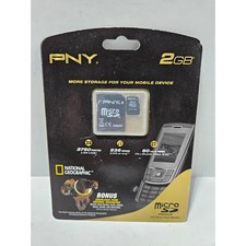 PNY MicroSD Memory Card Unisex 2GB Premium with SD Adapter National Geographic
