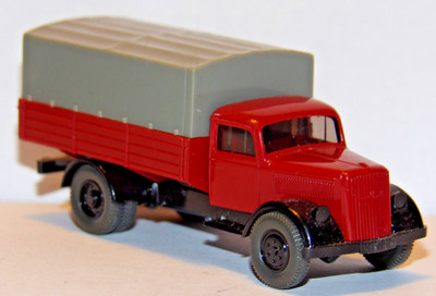 Wiking 1:87 - Opel Blitz Truck 1939 Ruby Red Flatbed - GK 840/7 - Very Good