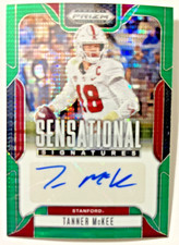 Tanner McKee Numbered Auto Sensational Signatures Green Prizm!  /25