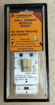 X-10 POWERHOUSE WS467 Remote Dimmer Switch Ceramic Almond Home Security