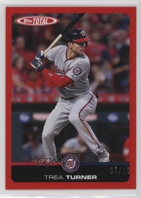2019 Topps Total Red 7/10 Trea Turner #312A 0h1