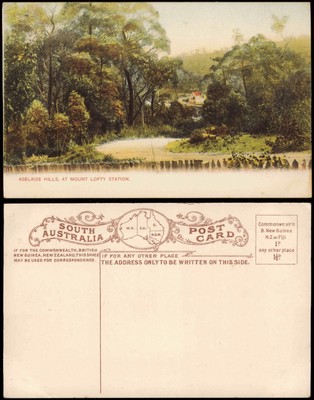 Postcard Adelaide ADELAIDE HILLS AT MOUNT LOFTY STATION 1910