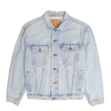 Vintage Levi Strauss  Co Denim Jean Trucker Jacket Size XS Blue 75525-0404