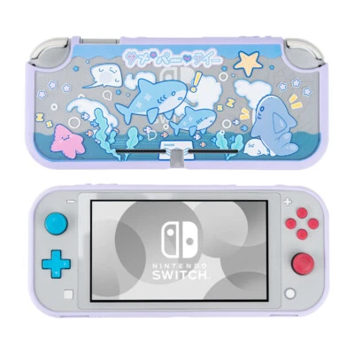 GeekShare Protective Case for Nintendo Switch Lite Slim Hard Shell Shark Party