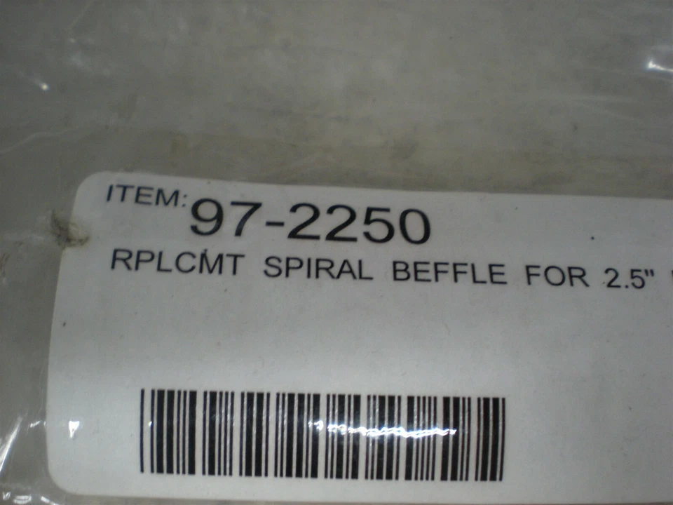 Новая из старых запасов сменная спиральная перегородка Hard Krome для трубы 2,5 дюйма 97-2250 - Изображение 3 из 3