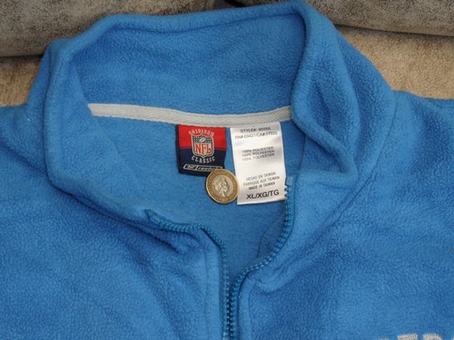 REEBOK NFL CLASSICS DETROIT LIONS FLEECE JACKET - XL MENS - EXCELLENT CONDITION - Picture 5 of 6