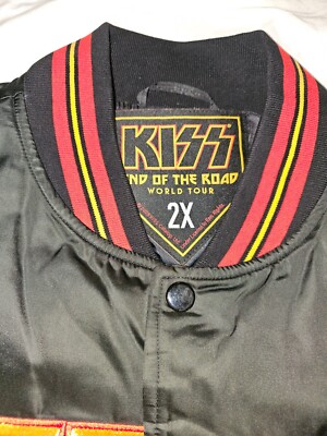 KISS Official End Of The Road Tour Bomber Jacket Size 2XL